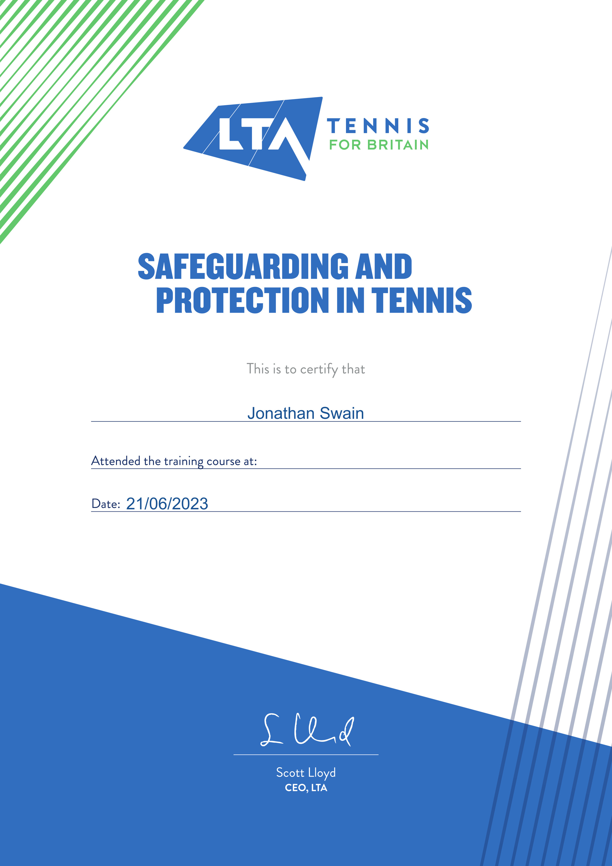 Safeguarding And Protection In Tennis